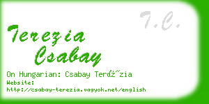 terezia csabay business card